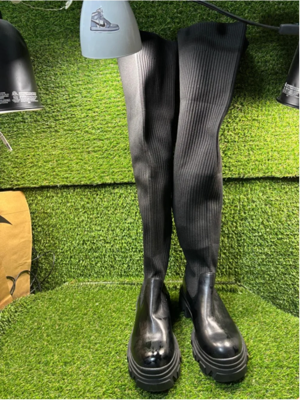 Women's DREAMPAIRS Over the Knee Boots Size 9.5 Black #1043